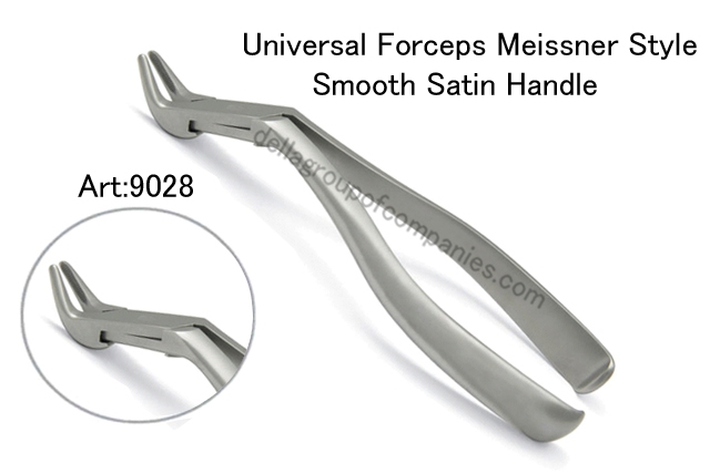 Universal Forceps Meissner Style Smooth Satin Handle 