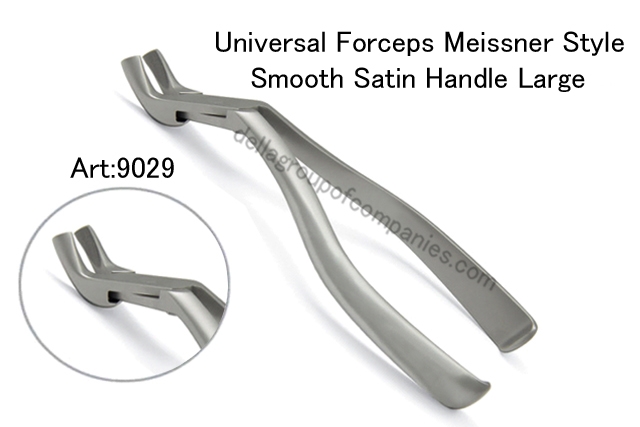 Universal Forceps Meissner Style Smooth Satin Handle 